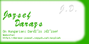 jozsef darazs business card